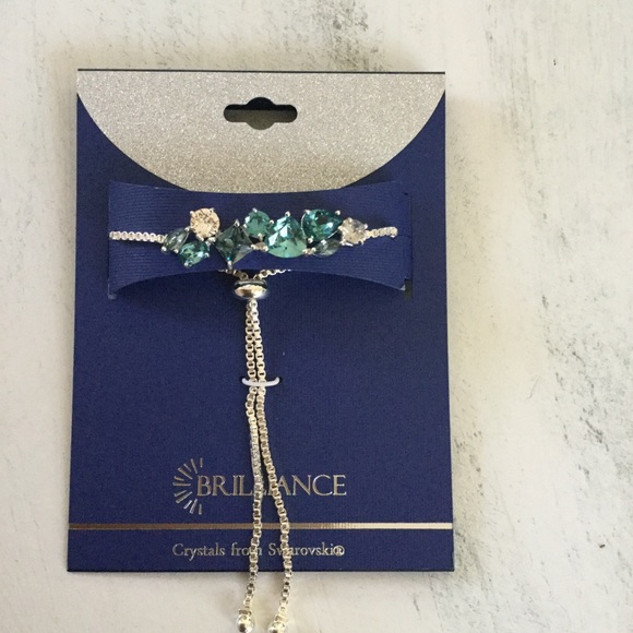 Swarovski Crystals in Brilliance Bolo Bracelet - Picture 2 of 3